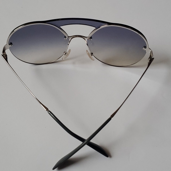 Prada Round Sunglasses in Gray/Silver - Picture 7 of 14